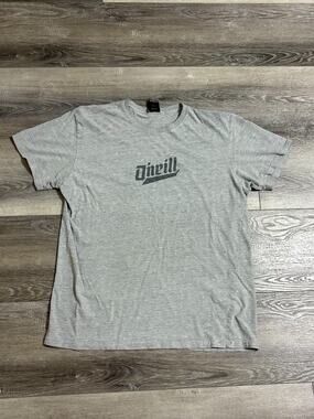 Vintage O’Neill Logo Grey Graphic Surfer Shirt Y2K Surfwear Skater - Men’s Large